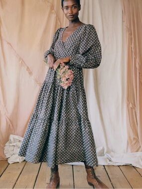 Christy Dawn Martina Dress Noir Petunia Dot XS Womens